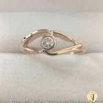 Sortija con diamante oro rosa