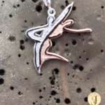 Colgante oro blanco y rosa