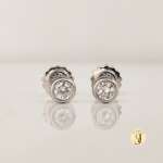 pendiente donut oro blanco