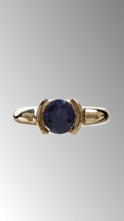 Solitaire with tanzanite