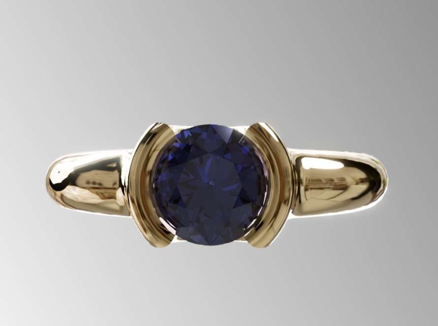 Solitaire with tanzanite