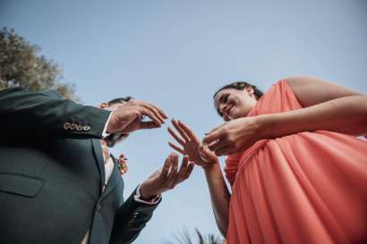 man provides wedding ring to wife