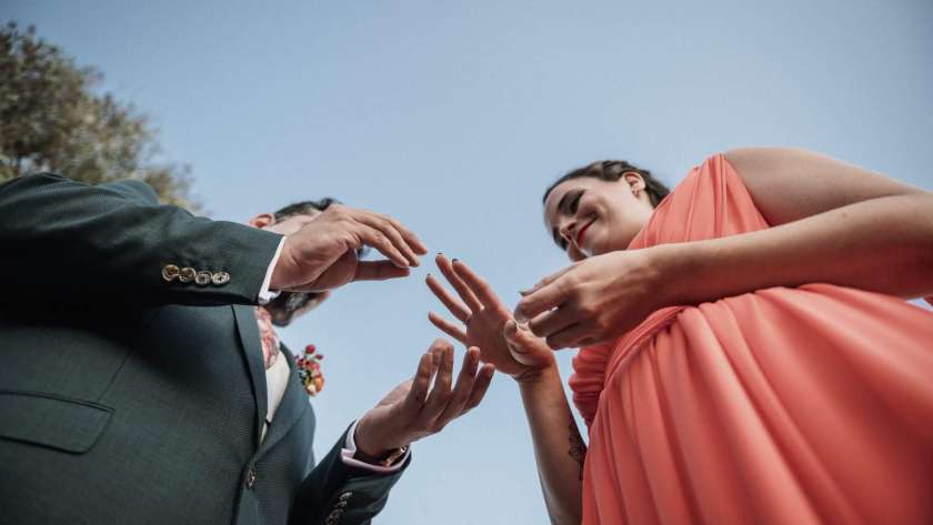 man provides wedding ring to wife