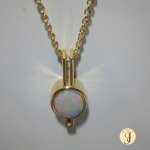 colgante oro y opalo